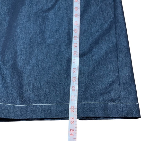 NYCC Cotton Blend Denim Mini Skirt with Stretch Front Pockets US Sz 14 - Picture 7 of 8